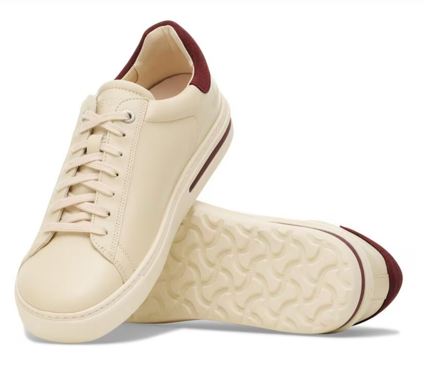 Birkenstock W Bend Low Leather EGGSHELL / ZINFANDEL