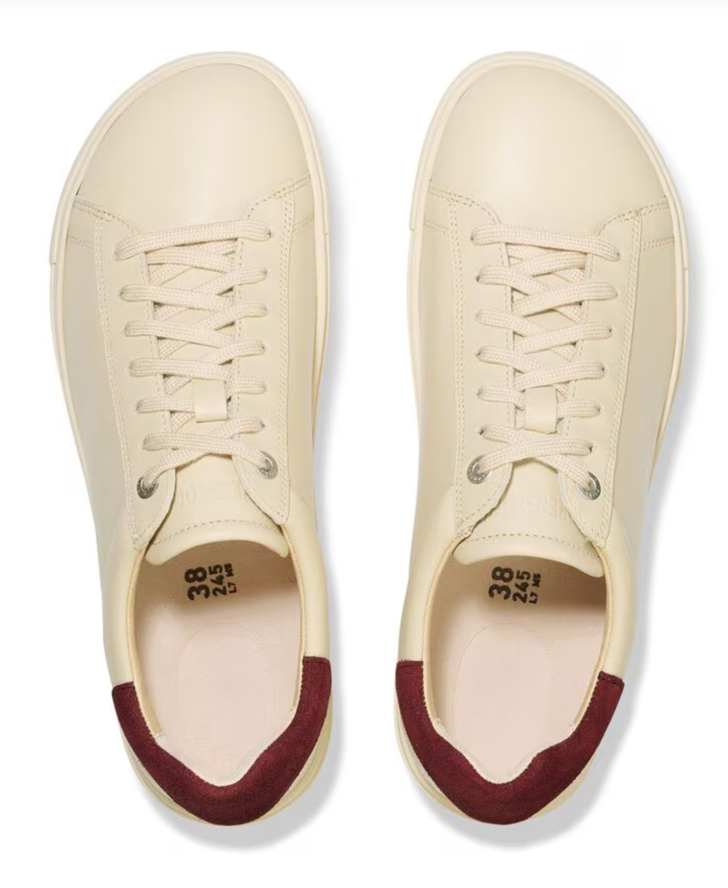 Birkenstock W Bend Low Leather EGGSHELL / ZINFANDEL