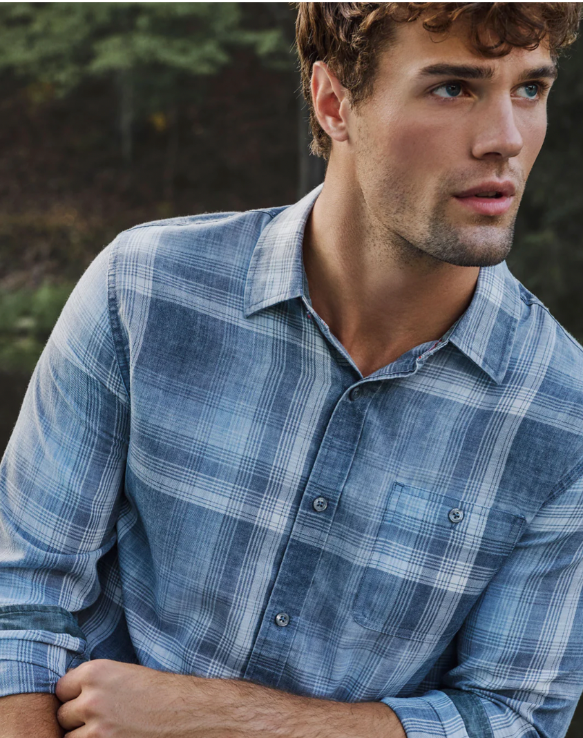 Flag & Anthem M LS Felton Vintage Plaid BLUE