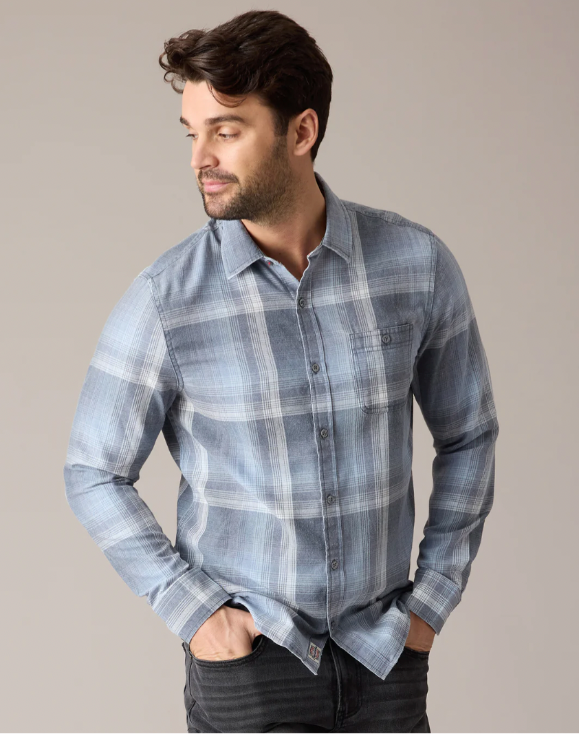 Flag & Anthem M LS Felton Vintage Plaid BLUE