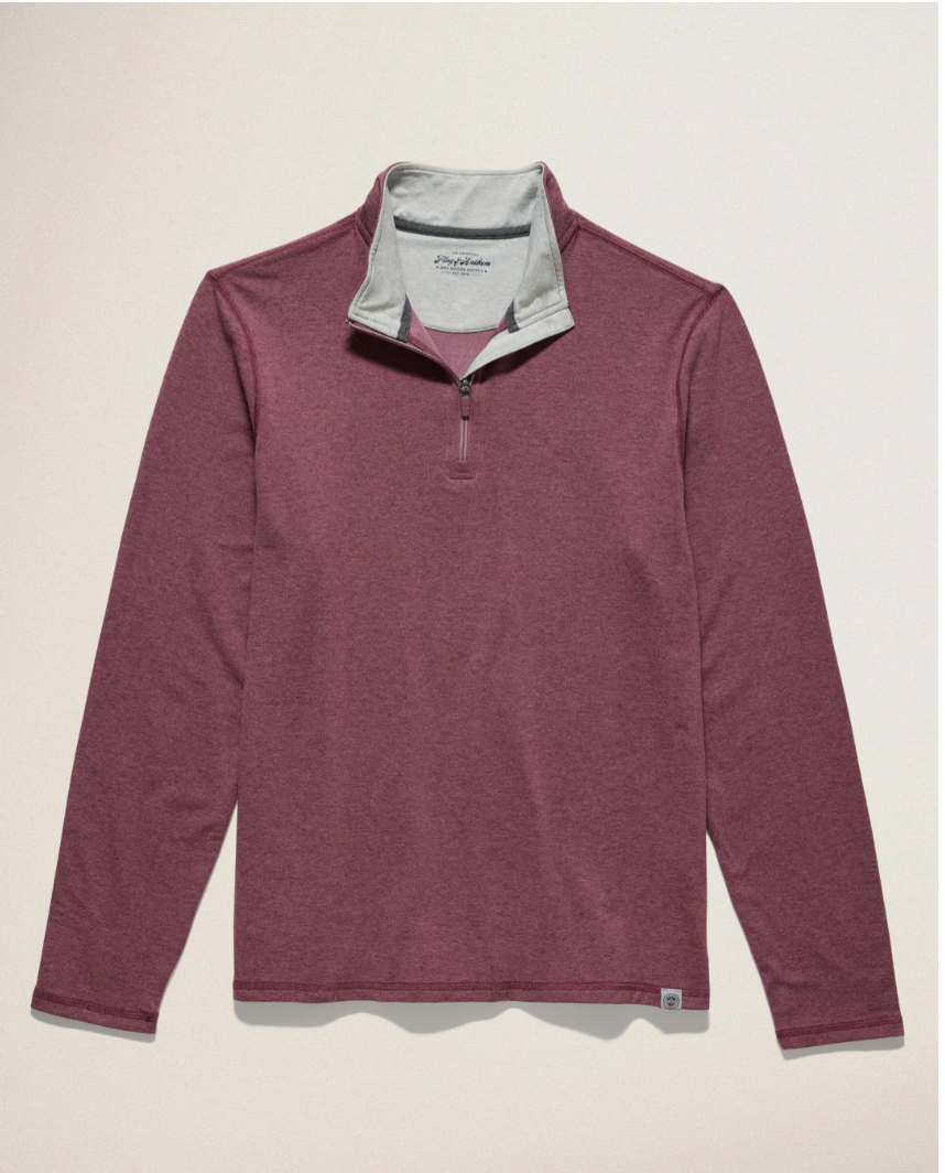 Flag & Anthem M LS Clutch Ultra Soft 1/4 Zip MAROON