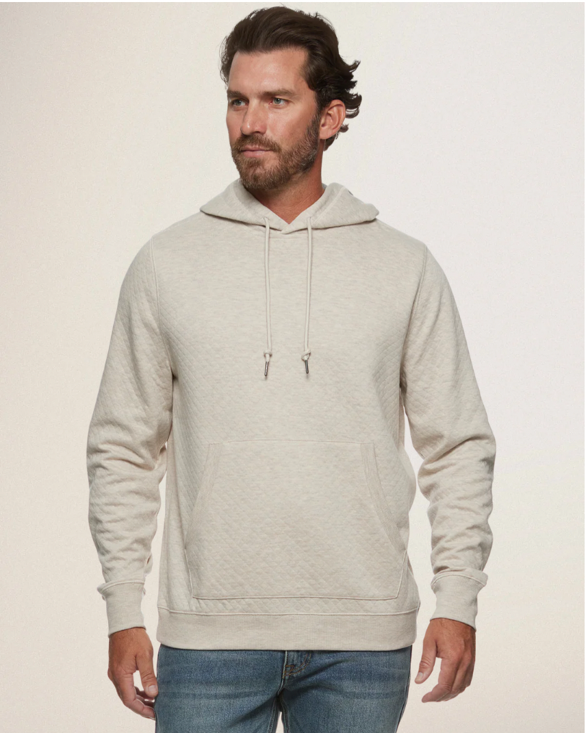 Flag & Anthem M LS Bradner Quilted Hoodie OATMEAL HEATHER