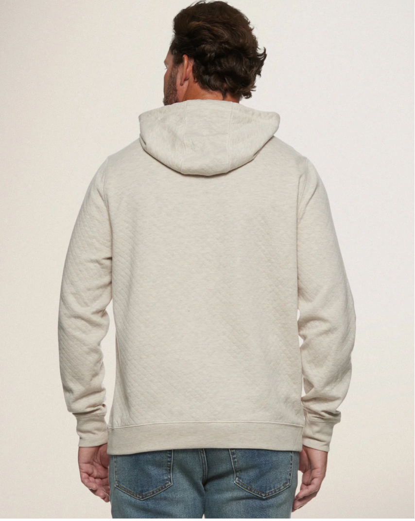 Flag & Anthem M LS Bradner Quilted Hoodie OATMEAL HEATHER