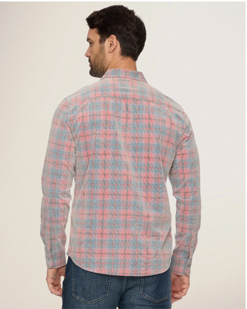 Flag & Anthem M LS Allen Vintage Wash Corduroy PINK / BLUE