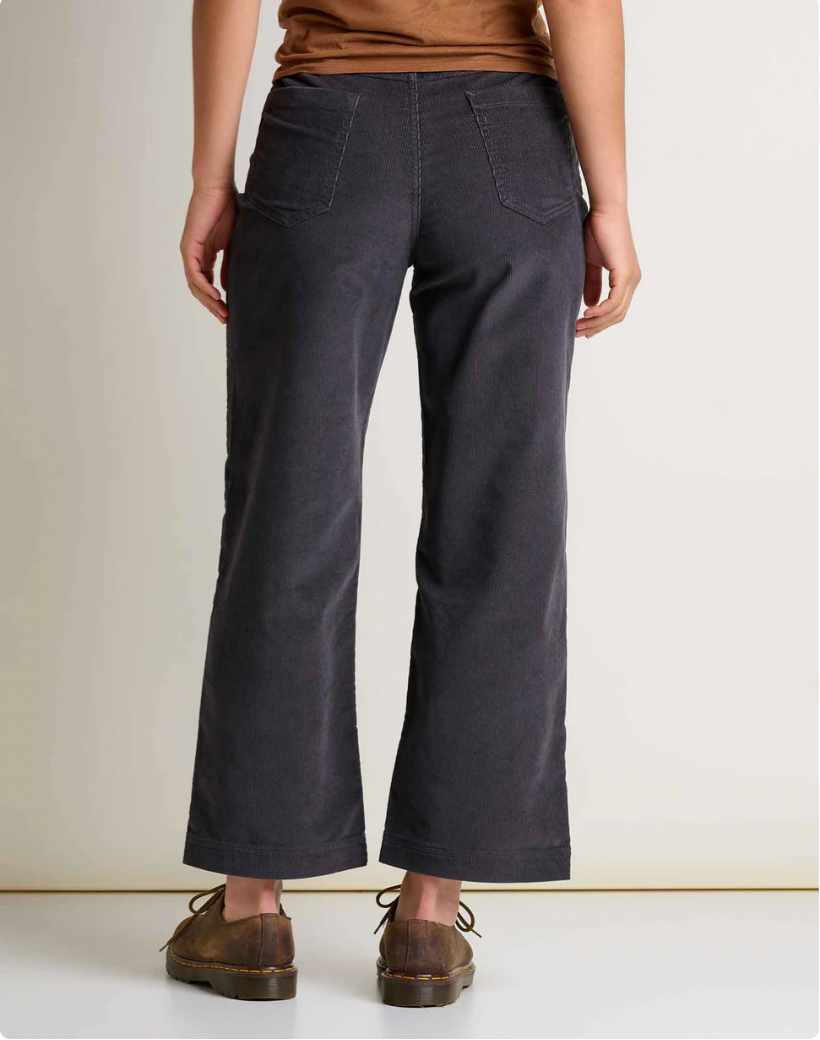 Toad & Co W Coaster Cord Wide Leg Pant SOOT
