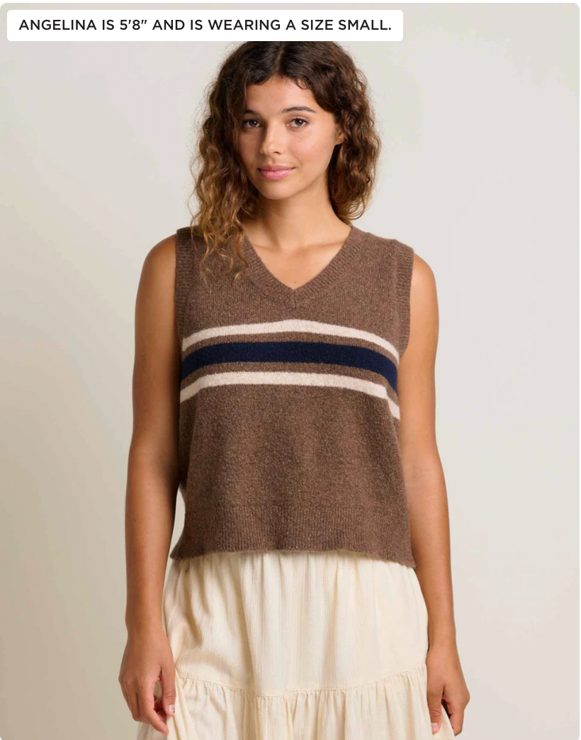 Toad & Co W Wasatch Sweater Vest CHESTNUT