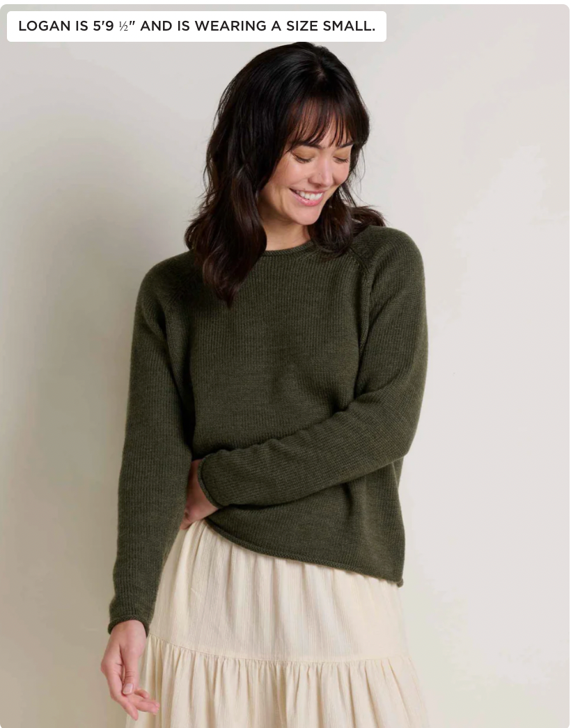 Toad & Co W Alpineglo Sweater OLIVE