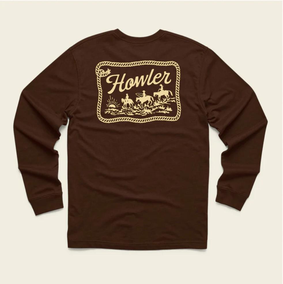 Howler Bros M LS Howler Posse Tee MAHOGANY