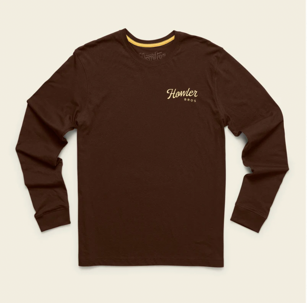 Howler Bros M LS Howler Posse Tee MAHOGANY