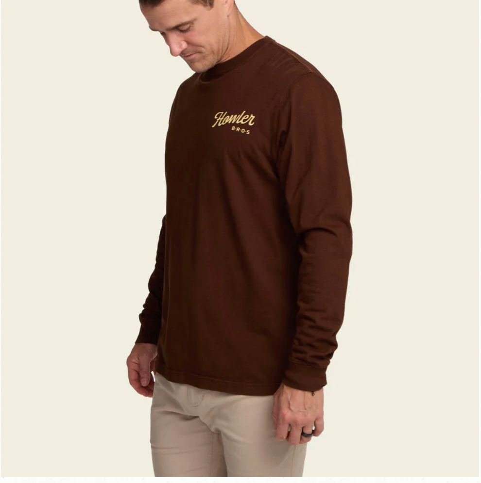 Howler Bros M LS Howler Posse Tee MAHOGANY