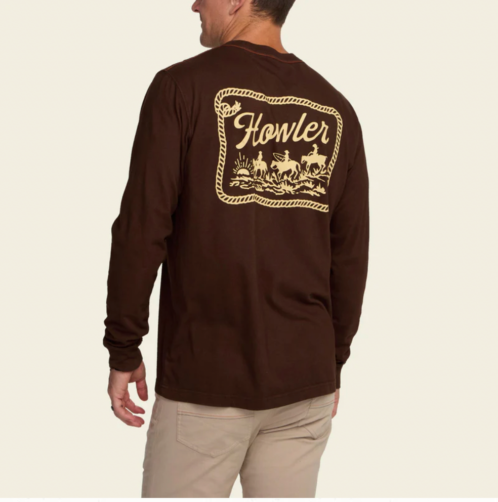 Howler Bros M LS Howler Posse Tee MAHOGANY