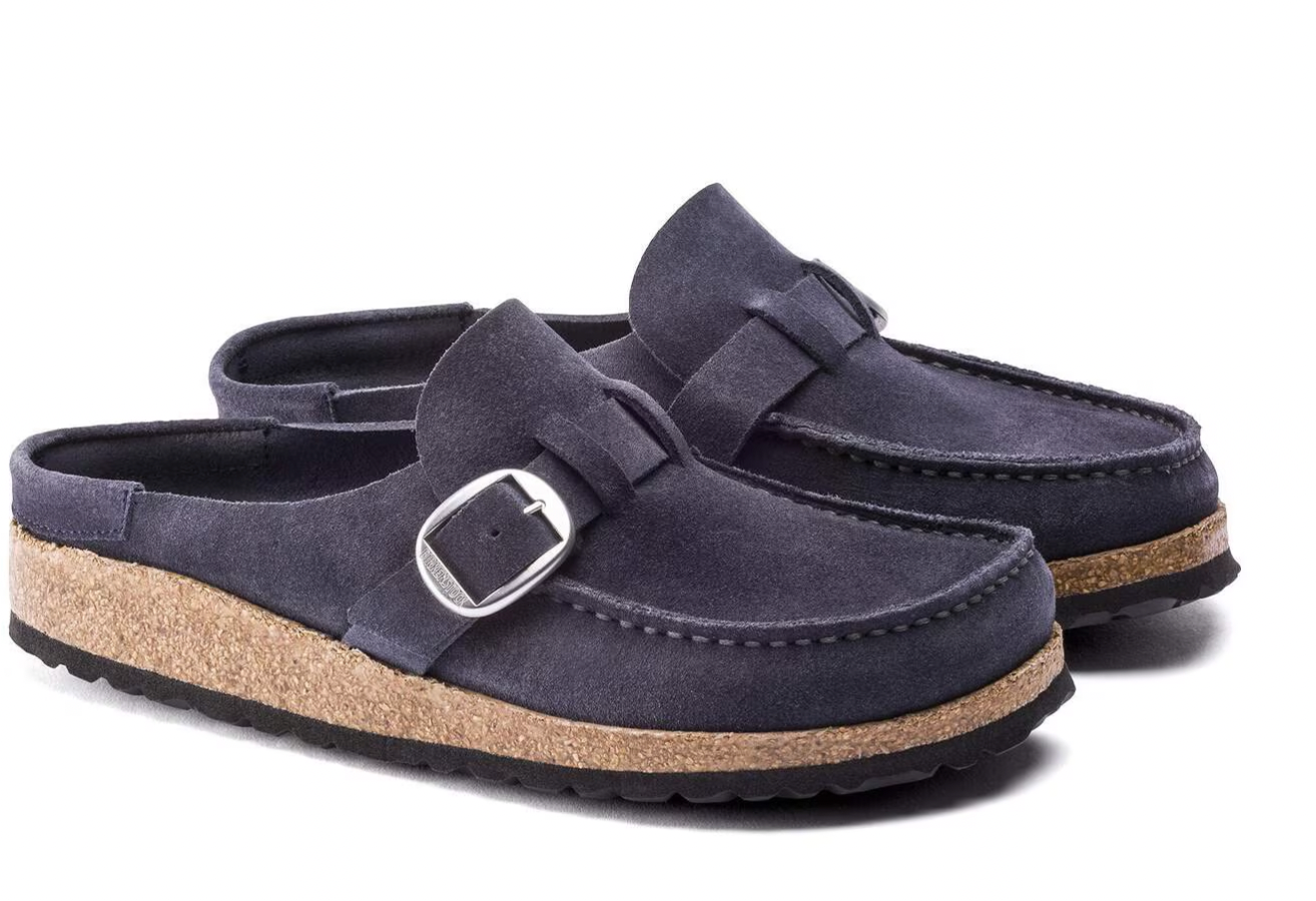 Birkenstock W Buckley Suede Leather NAVY - NARROW