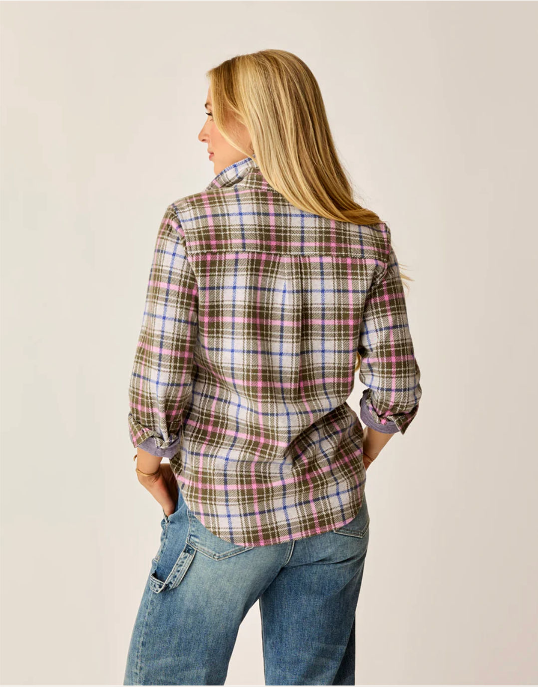 Carve Designs W Fairbanks Supersoft Shirt FIR PLAID