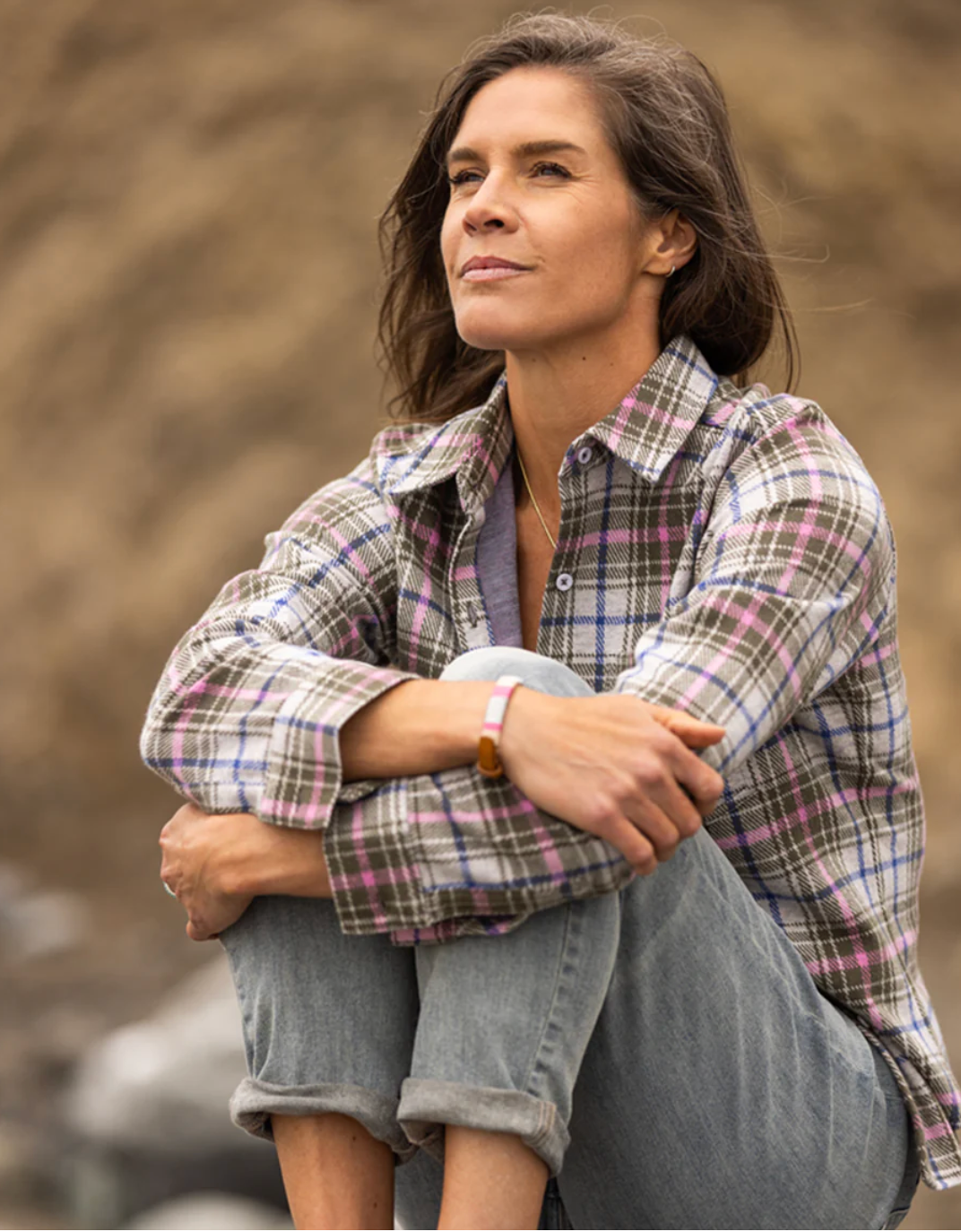 Carve Designs W Fairbanks Supersoft Shirt FIR PLAID