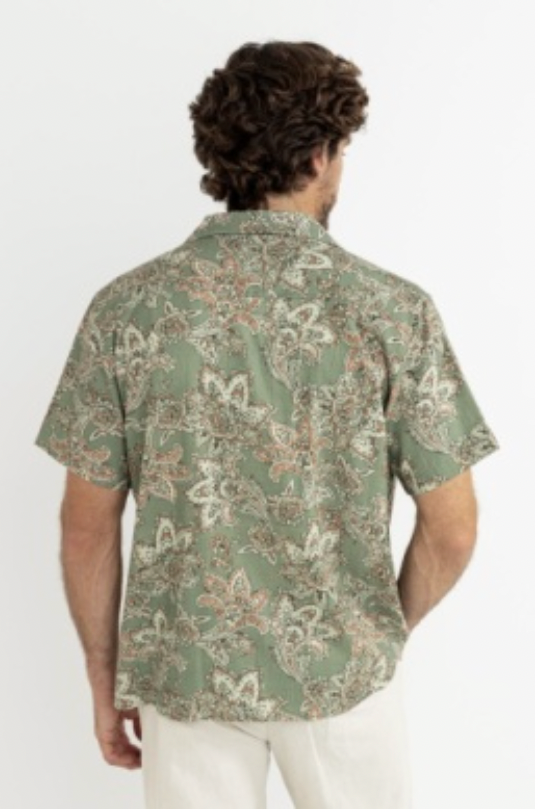 Rhythm M SS Paisley Shirt GREEN