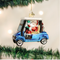 Old World Christmas Ornament GOLF CART SANTA