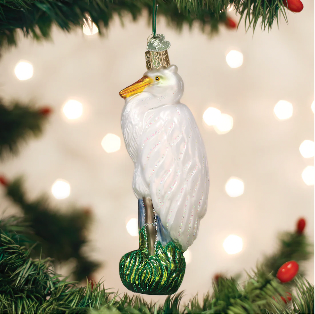 Old World Christmas Ornament GREAT EGRET