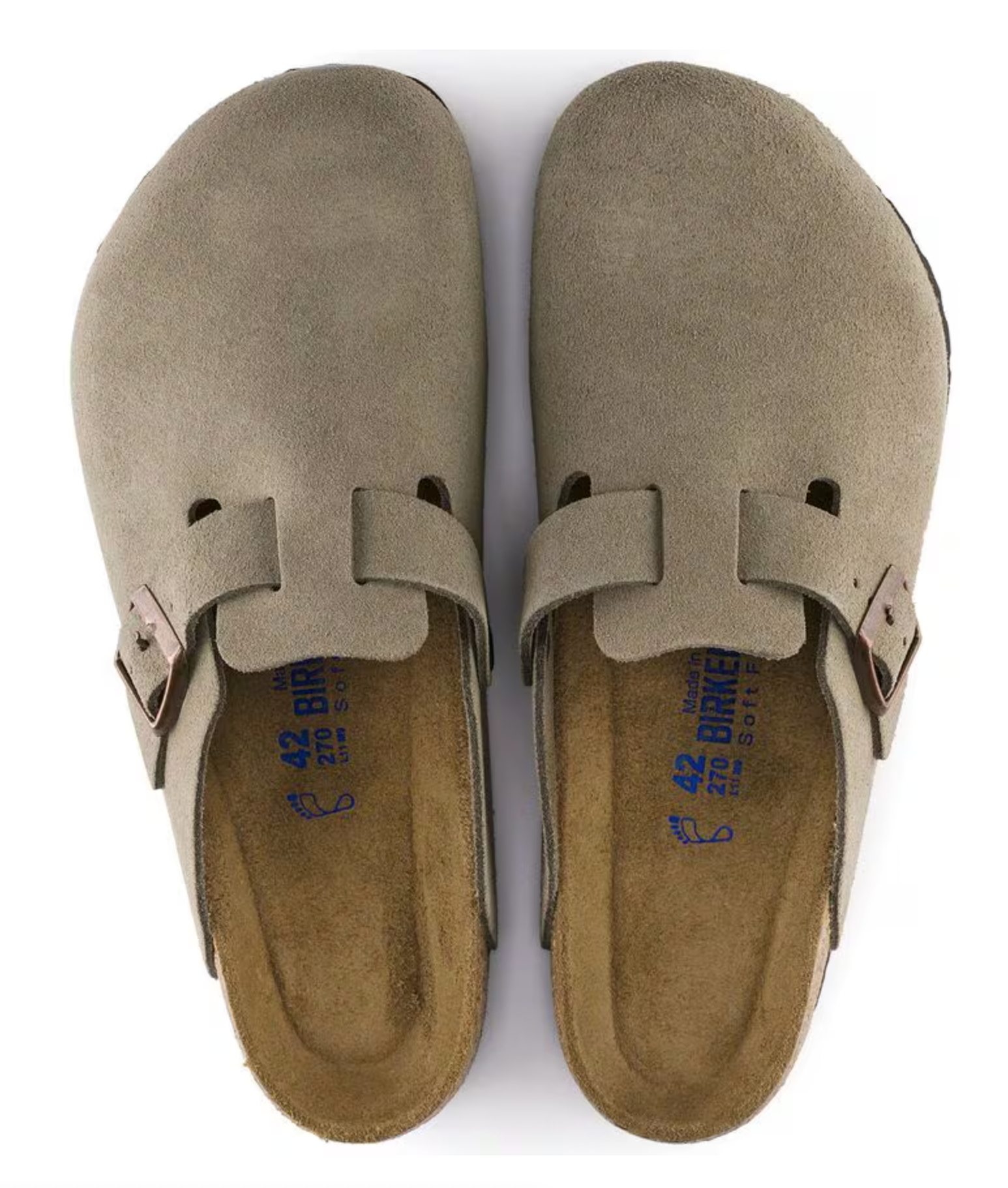 Birkenstock W Boston Suede TAUPE - NARROW
