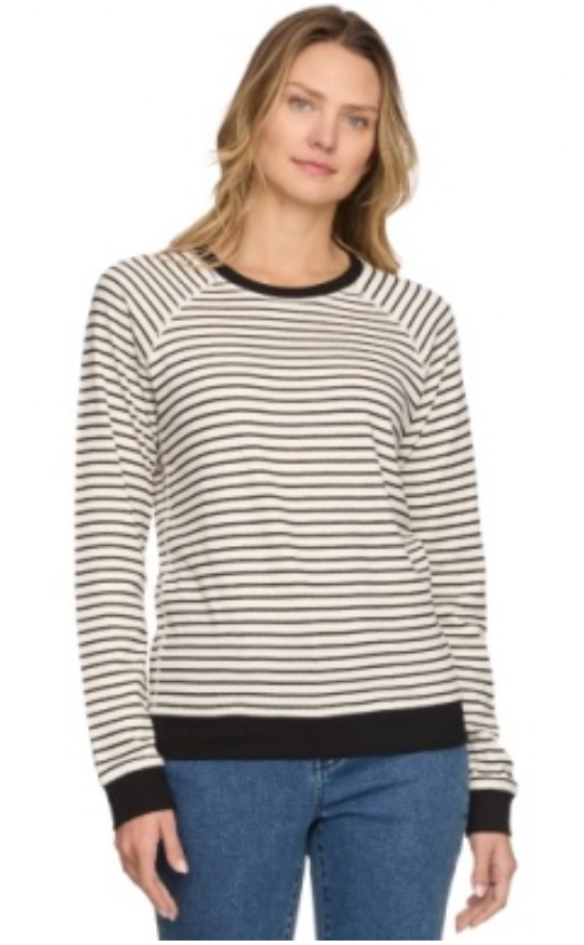 Flag & Anthem W LS Frannie Reversible Top BLACK/WHITE