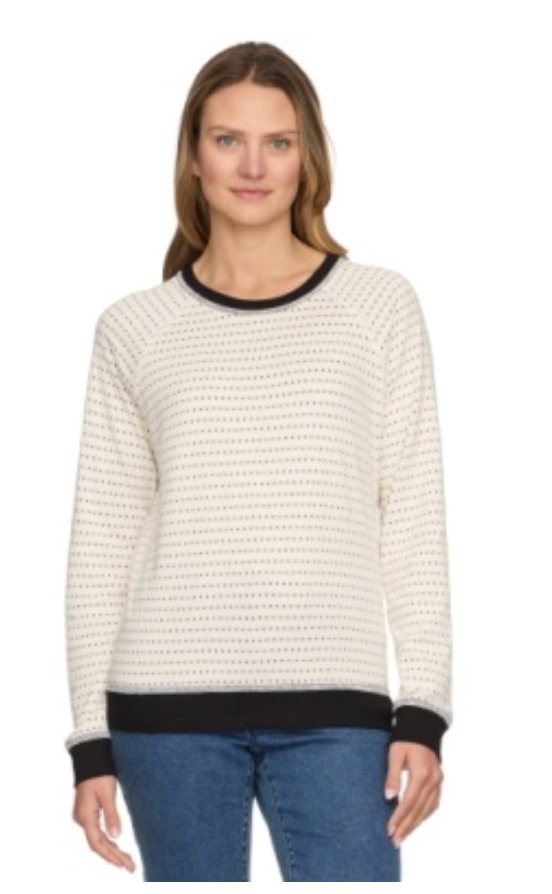 Flag & Anthem W LS Frannie Reversible Top BLACK/WHITE