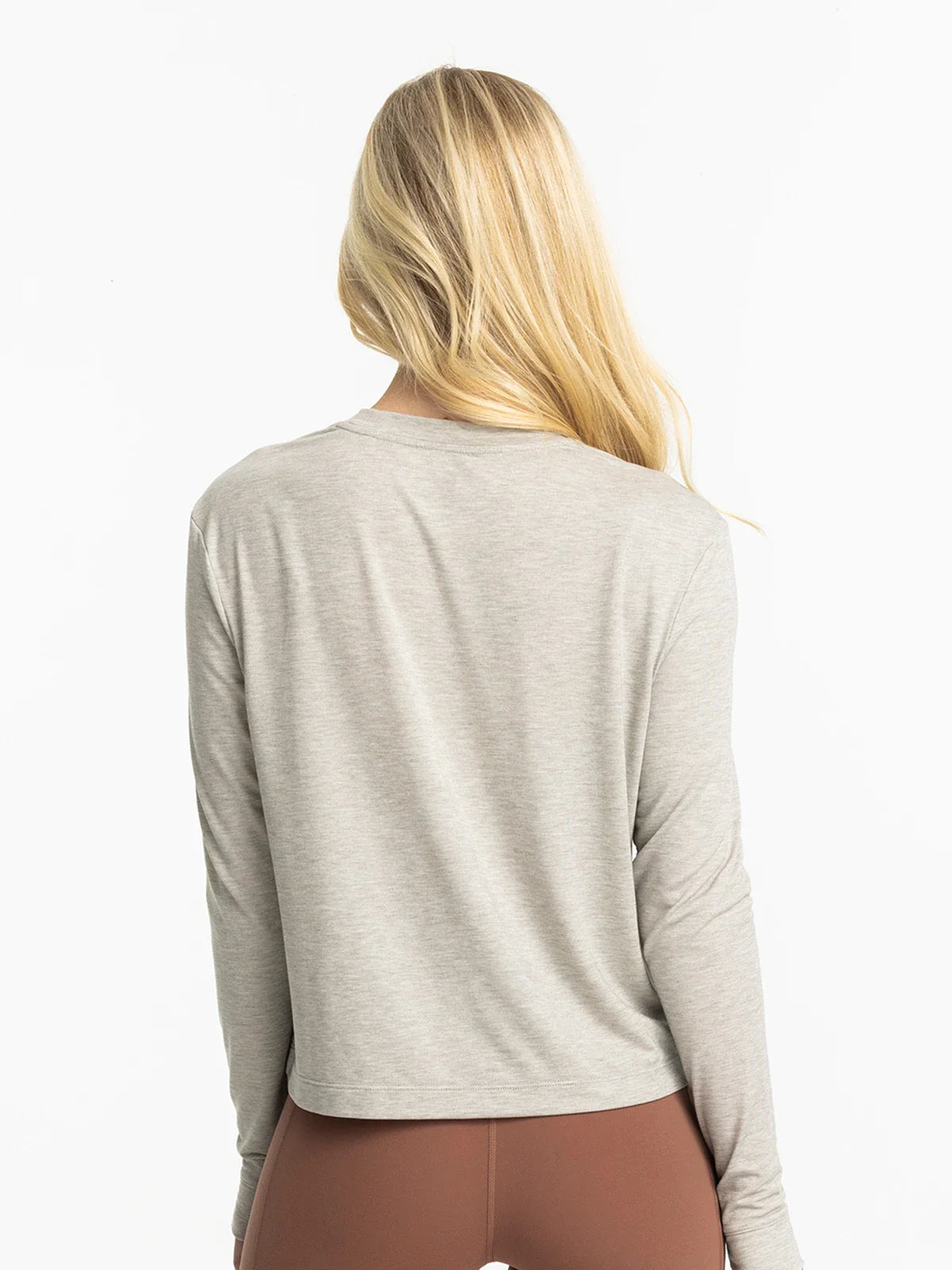Free Fly W Elevate Longsleeve HEATHER SANDSTONE
