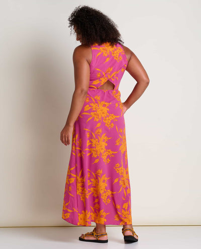 Toad & Co W Sunkissed Maxi Dress FLAME LEAF PRINT