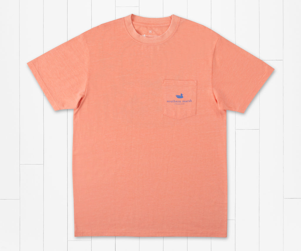 Southern Marsh M SS Distant Shores Seawash Tee PEACH