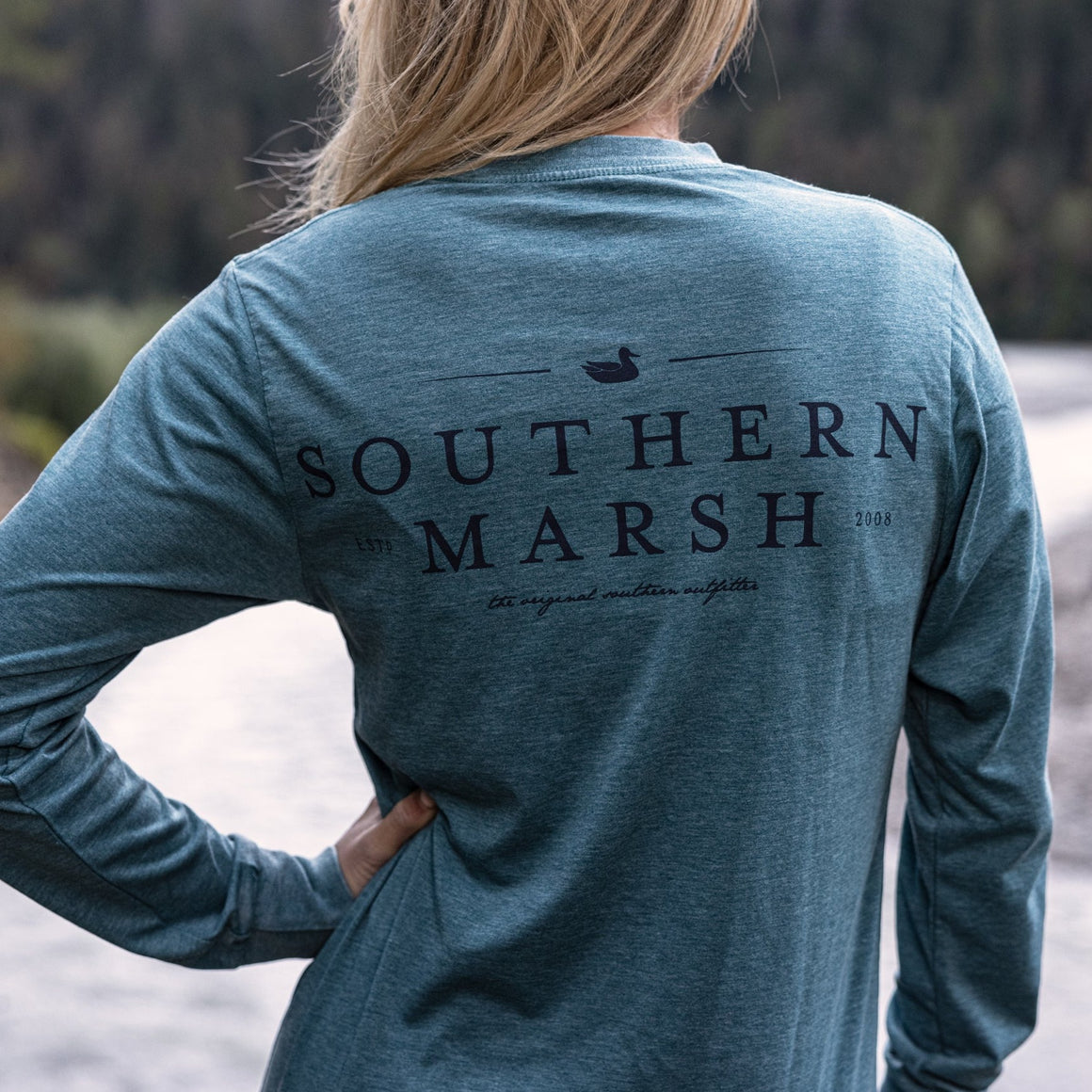 So Marsh M LS Seawash Classic Logo DARK GREEN