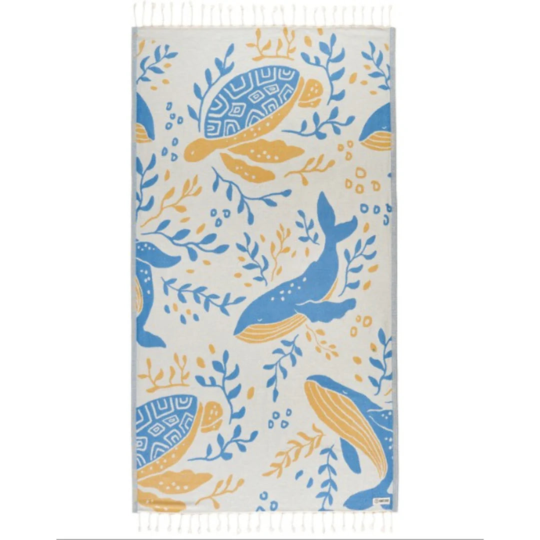 Serviette de plage Sand Cloud Barrier Reef, couleur naturelle - Taille unique