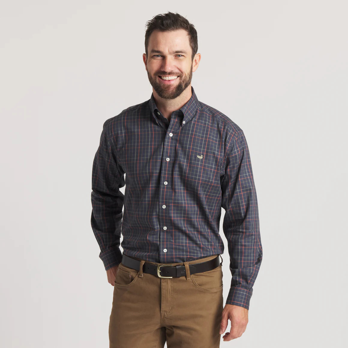 Southern Marsh M LS Chateau Shirt NAVY/DARK OLIVE