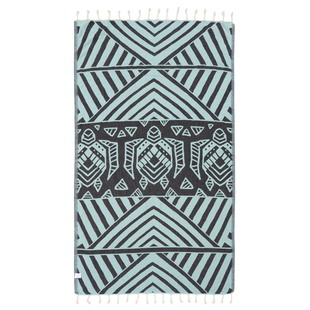Sand Cloud Geo Turtle Towel SEAGLASS - REG
