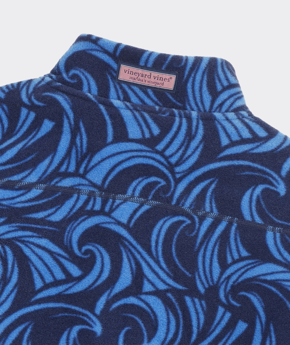 Vineyard Vines M Harbor Fleece Shep Shirt BALTIC BLUE