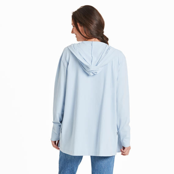 Life is Good W Crusher Flex Open Cardigan GLACIER BLUE