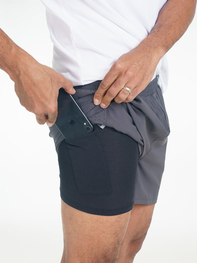 Tasc M 7" Recess 2-in-1 Short DARK ALLOY