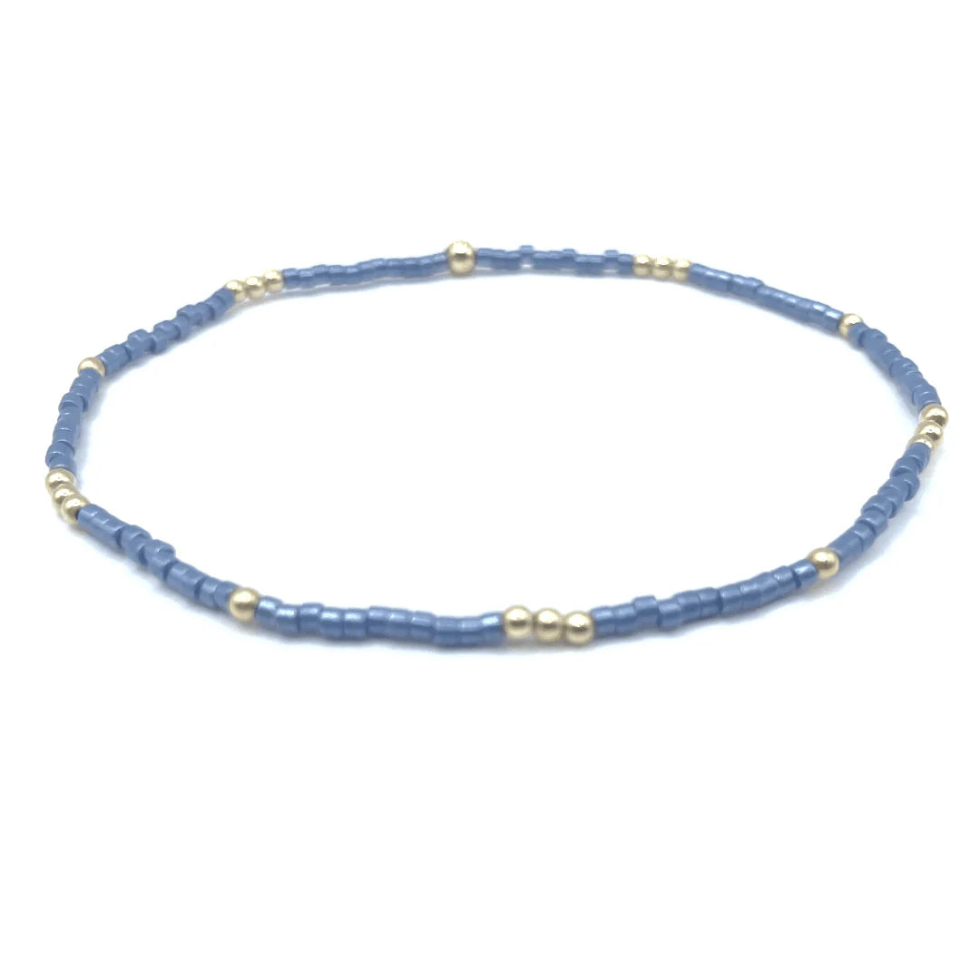 Erin Gray Newport Bracelet 2mm BLEU ACIER