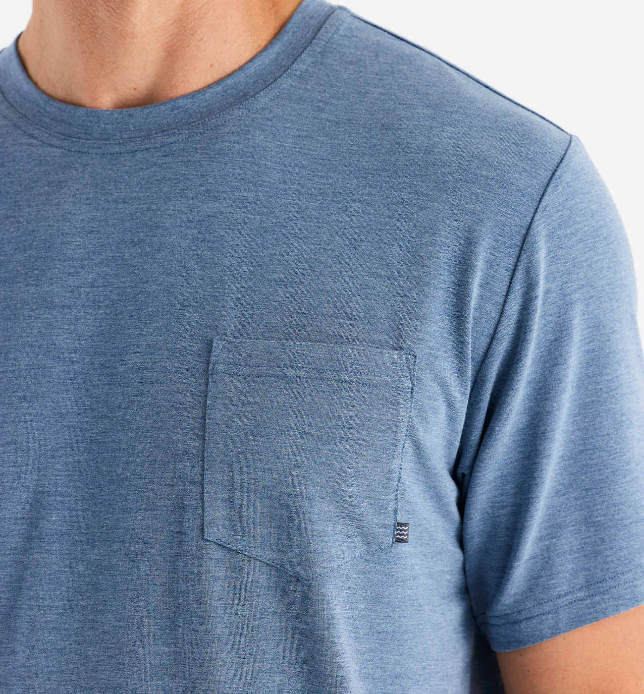 Free Fly M Flex Pocket Tee HEATHER DEEPWATER