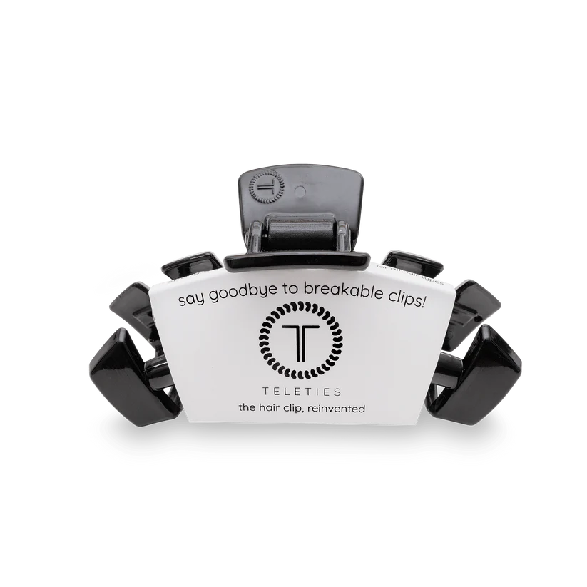 Teleties Medium Classic Hair Clip JET BLACK