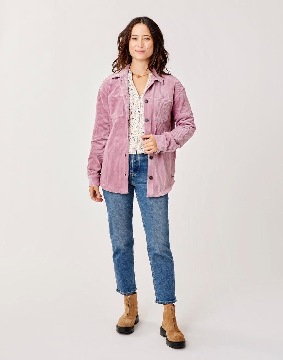 Carve W Hudson Stretch Cord Shacket ORCHID