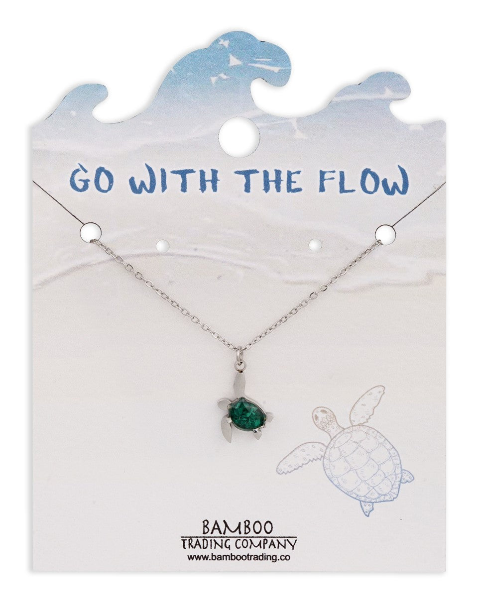 Bamboo Go With the Flow Necklace GREEN