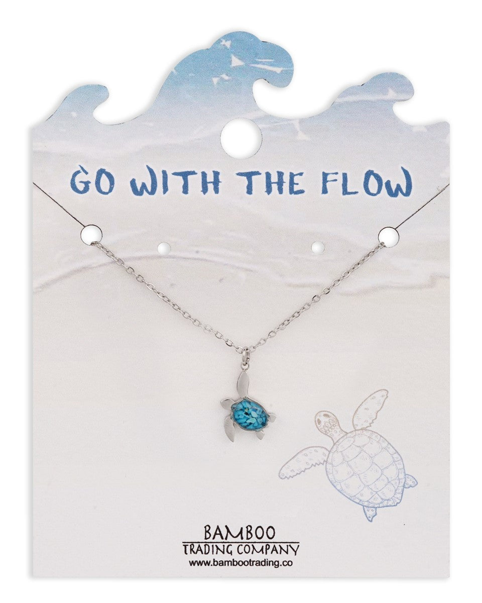 Bamboo Go With the Flow Necklace BLUE
