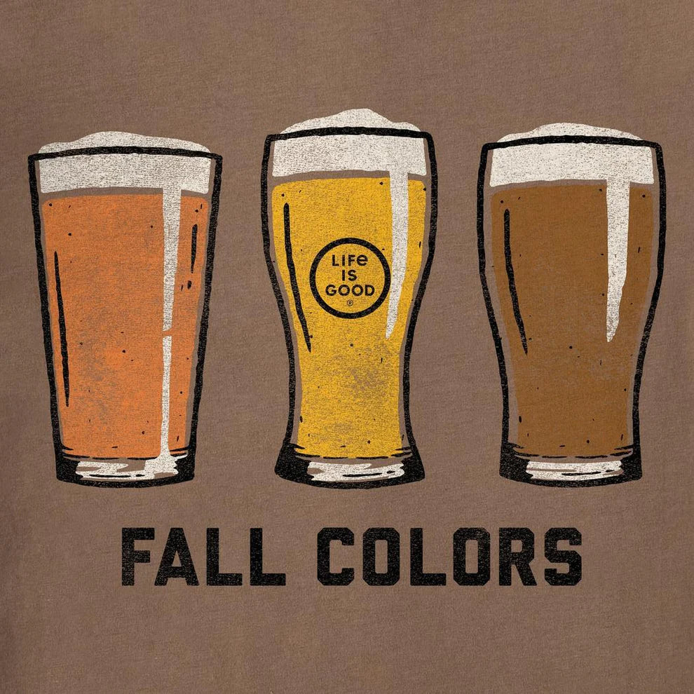 Life is Good M LS Crusher Fall Colors Beer Tee MUSHROOM BROWN