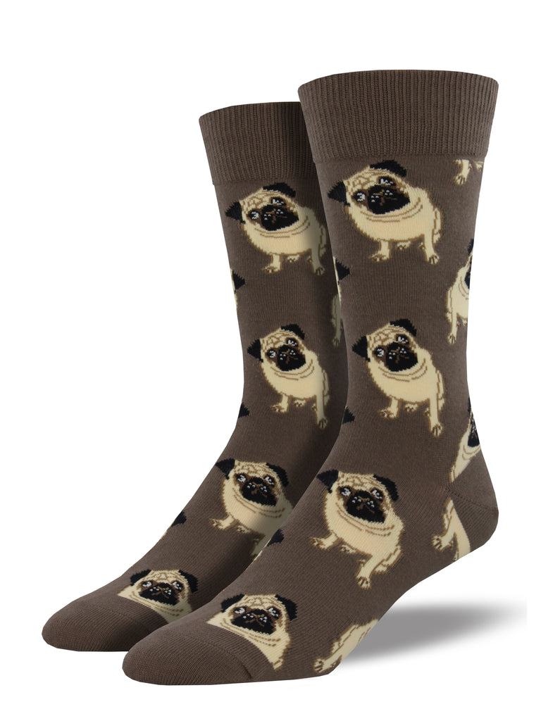 Socksmith M Pugs BROWN