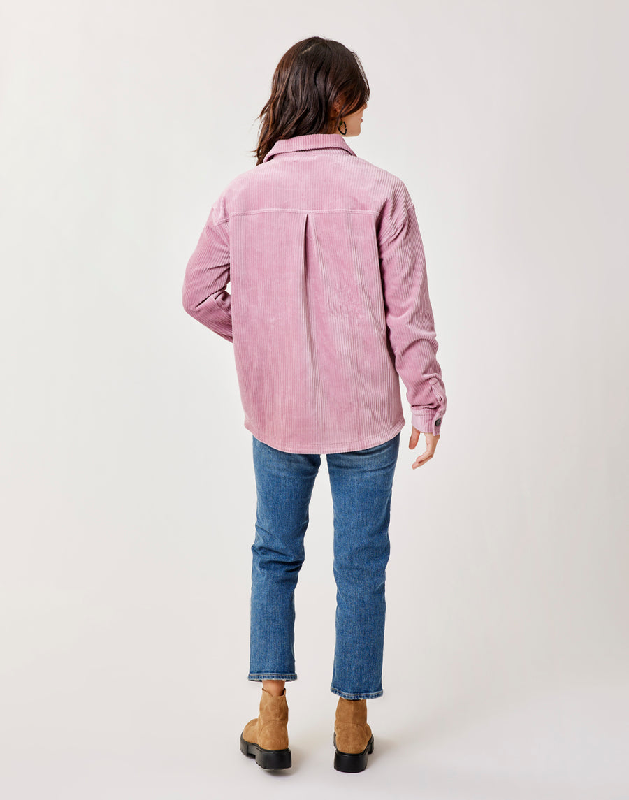 Carve W Hudson Stretch Cord Shacket ORCHID