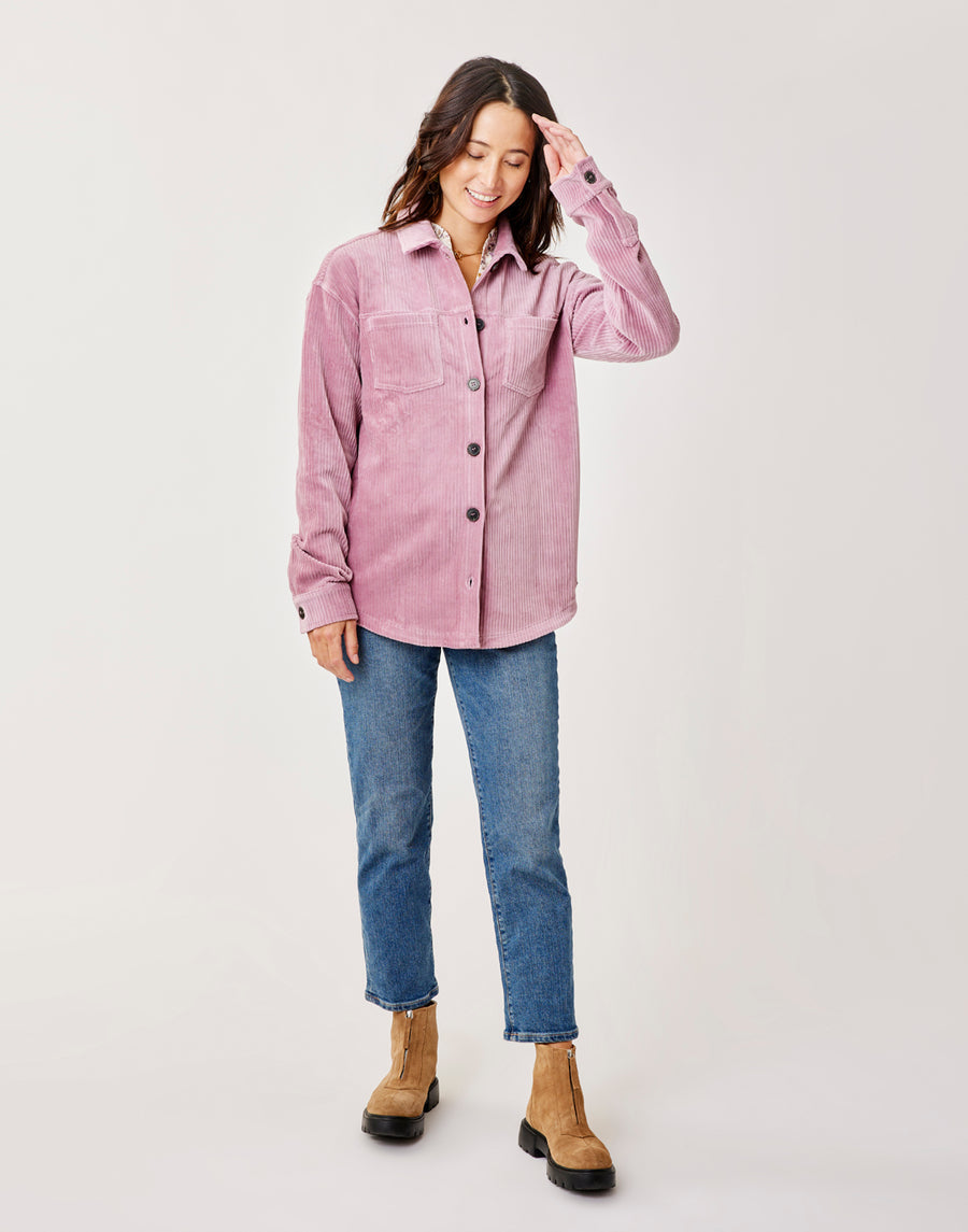 Carve W Hudson Stretch Cord Shacket ORCHID