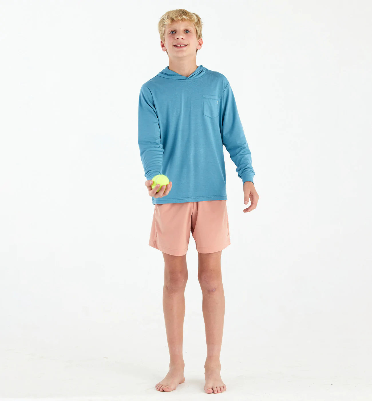Free Fly Youth Bamboo Shade Hoody BLUESTONE