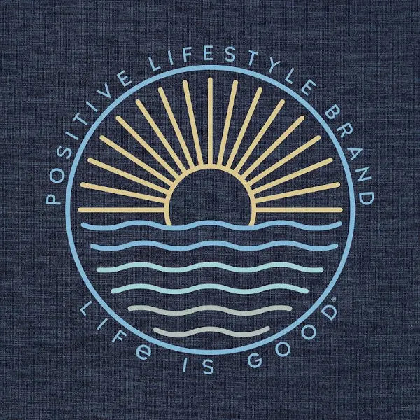Life is Good M SS Sun Crusher Clean Positive Lifestyle Tee DK BLUE