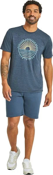Life is Good M SS Sun Crusher Clean Positive Lifestyle Tee DK BLUE