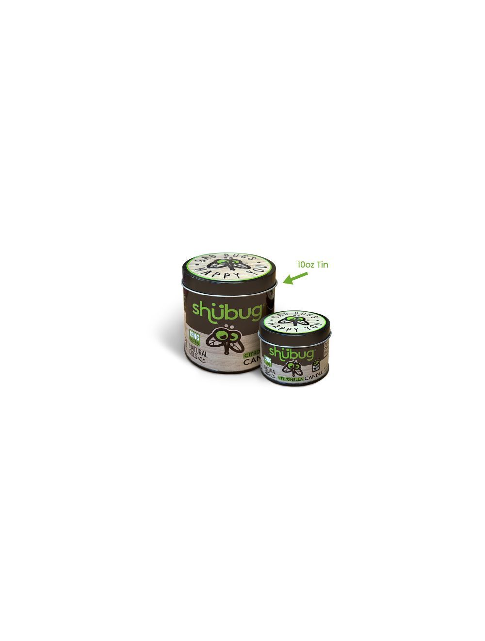 Shubug Citronella Candle Tin 10oz