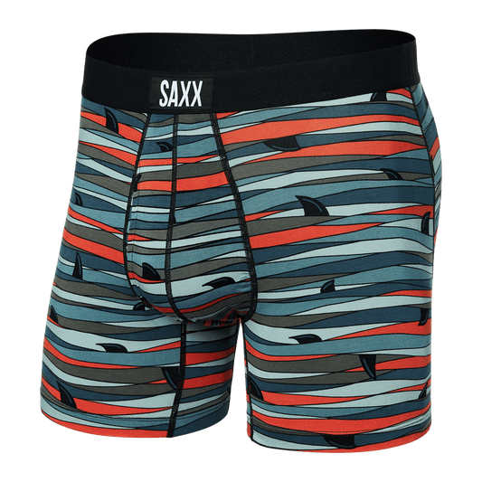 SAXX M Ultra Super Soft Boxer Brief FINS BLUE MULTI