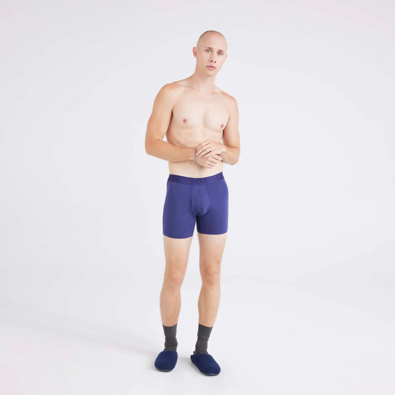 SAXX M DropTemp Boxer Cooling Mesh ASTRO BLUE HEATHER
